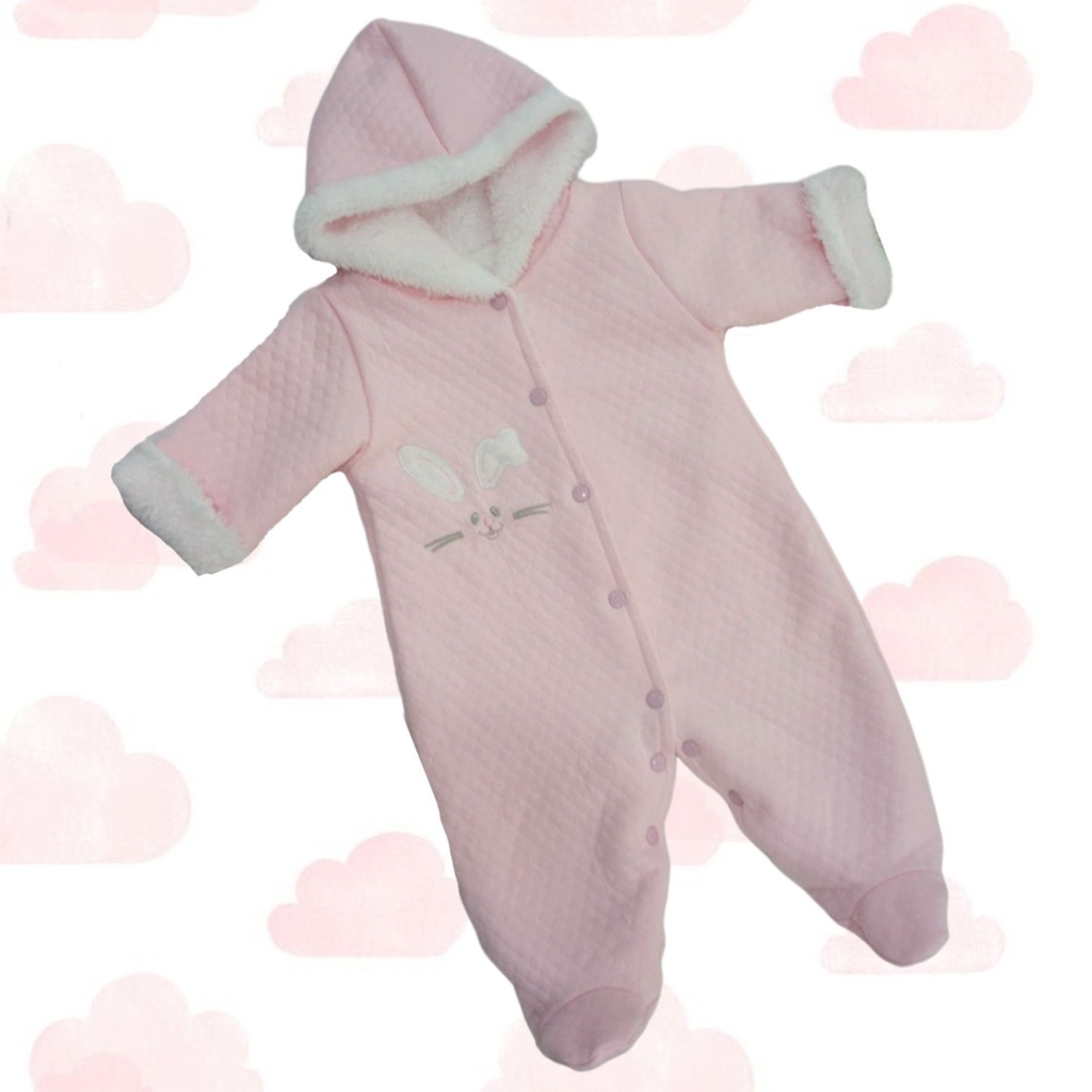Enterizo Con Capucha Jacquard con Forro de Peluche