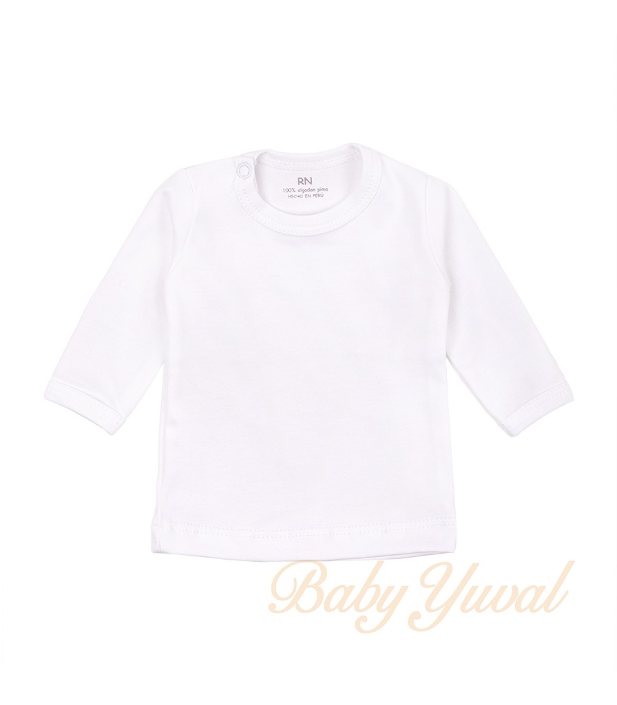 Polo Prematuro de Algodón Pima | Blanco