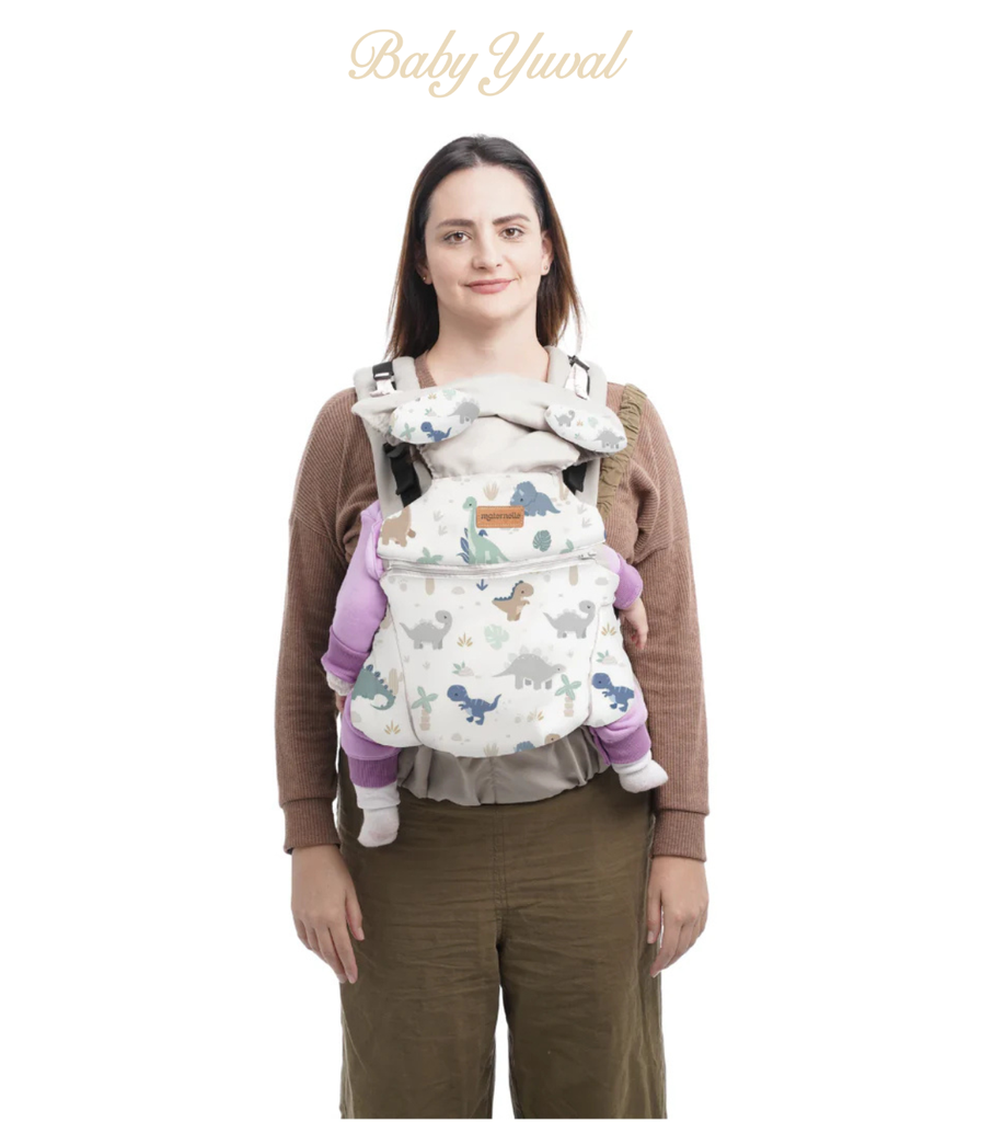 Mochila Fular Ergonómica Evolutiva | Plomo Dinosaurio
