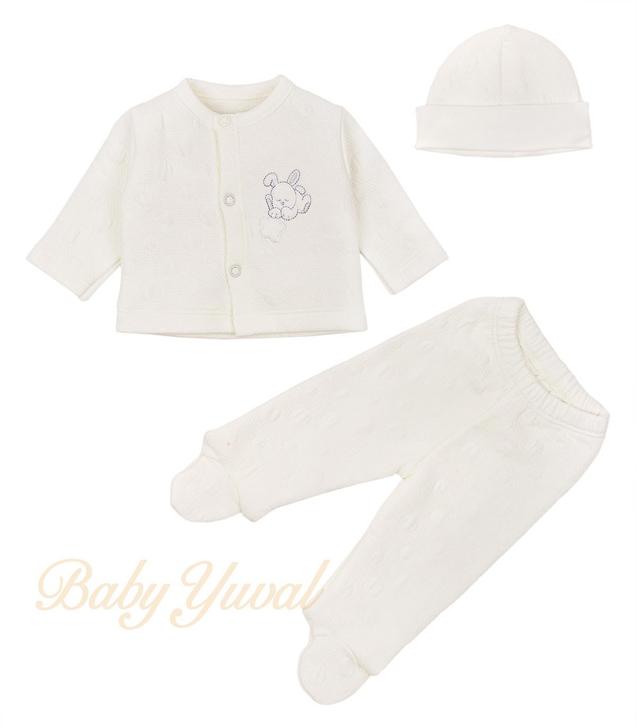 Conjunto Jacquard Algodón | Bunny Cream