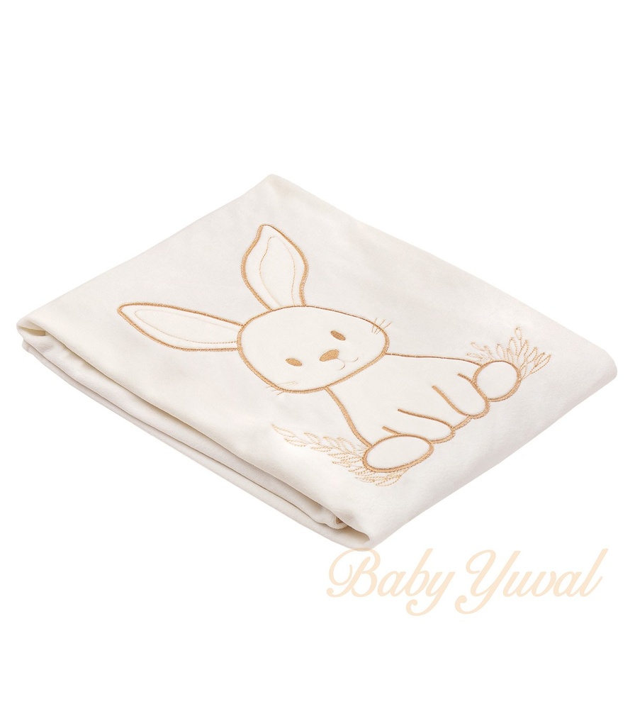 Manta Plush con forro de Algodón | Conejito Cream