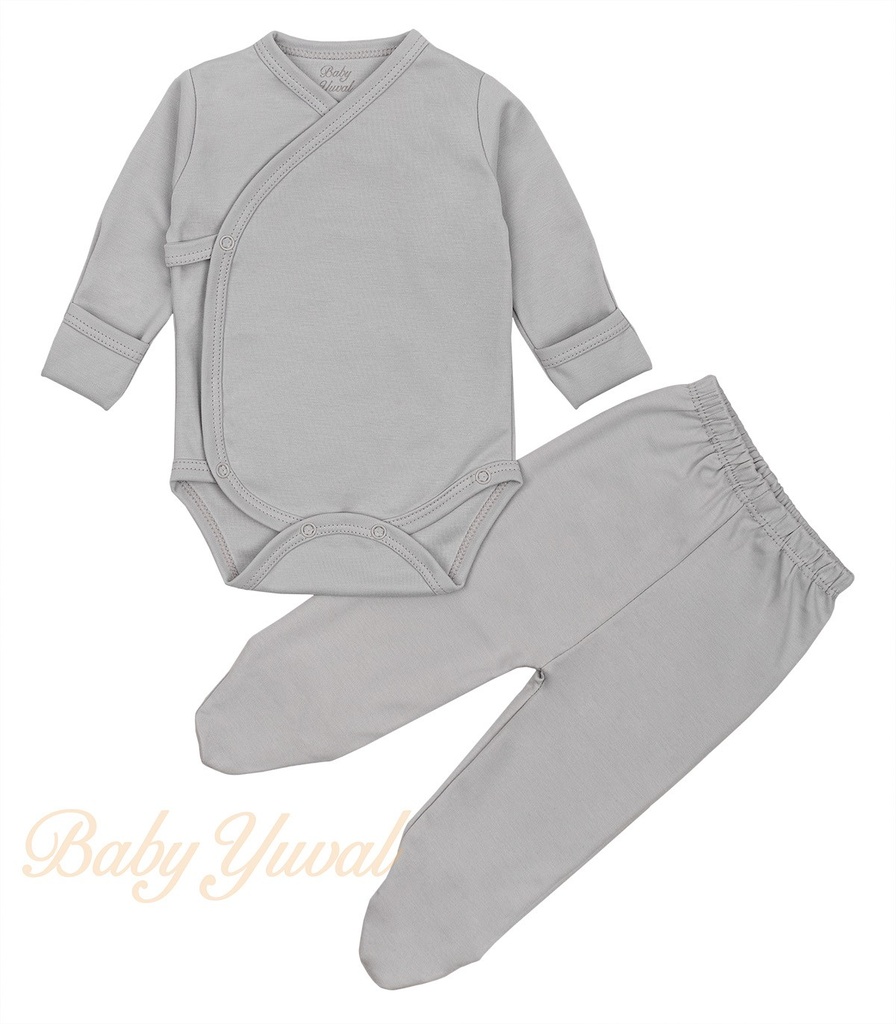 Set Bodie Cruzado y Pantalón con pie | Colección Clínico Gris