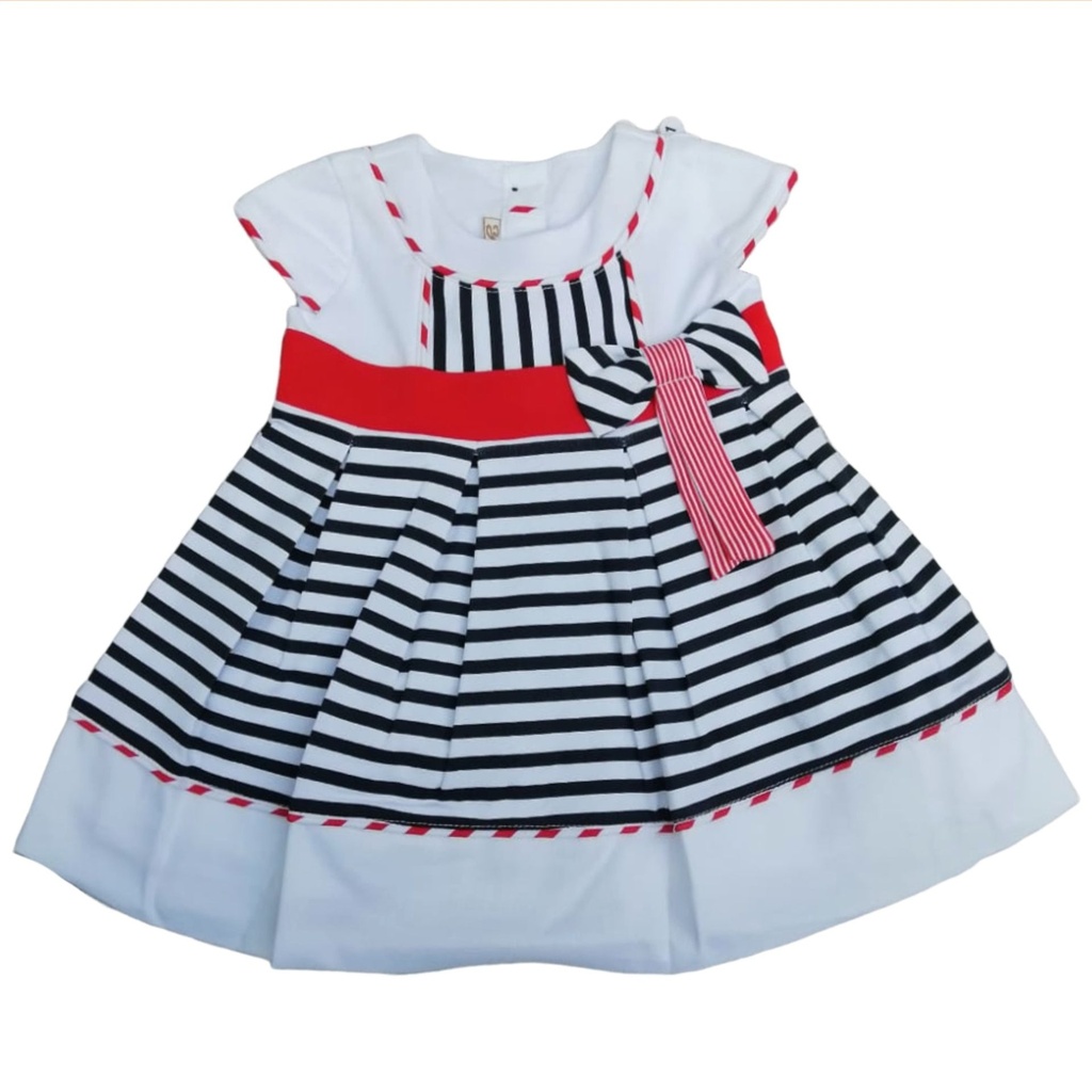 Vestido de Algodón Samy Modelo Marinero