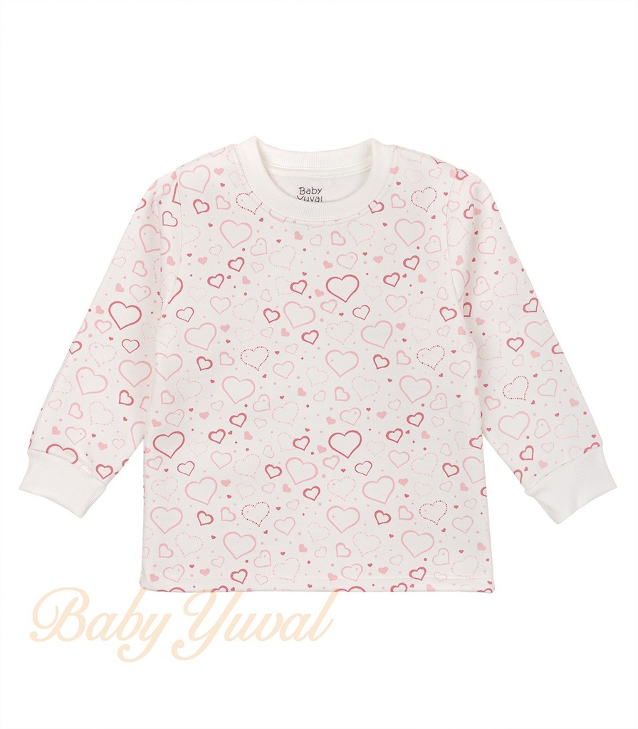 Polera de Franela Algodón | Corazones