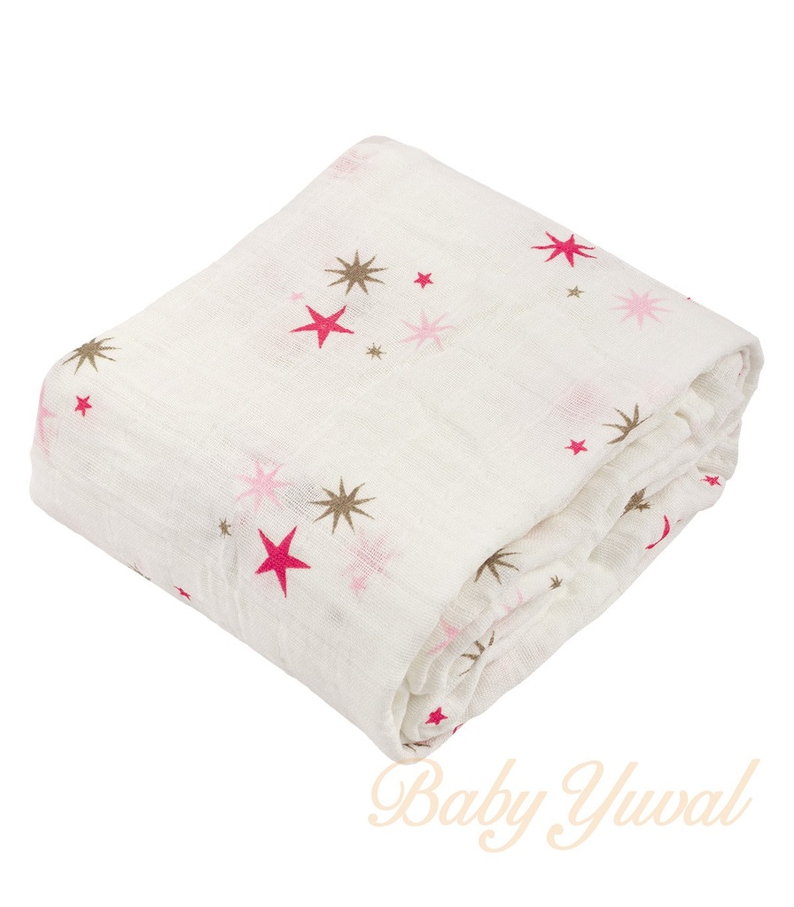 Manta Muselina Premium | Stars Pink